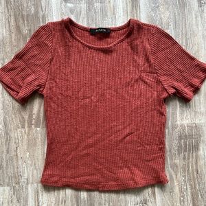 Orange cotton crop top